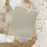 18K Gold Filled Customizable Name Rectangle Tag Plate (A315)