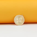 18K Gold Filled Crescent Moon Star Medallion Pendant With CZ Stones