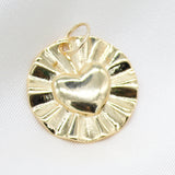 18K Gold Filled Heart Pendant Charm