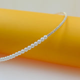 18K Gold Filled Pearl Neck Choker With Round CZ Stones (H54)