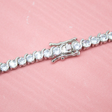 18k Gold Filled Round Clear CZ Tennis Bracelet