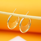18K Gold Filled Designed Hoop Earrings