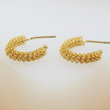 18K Gold Filled Spike Open Hoops