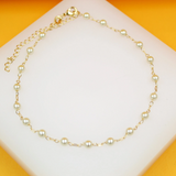 Pearl Paperclip Link Chain Choker (H121/E250/I481)