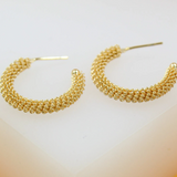 18K Gold Filled Spike Open Hoops