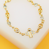 Gold Filled Mariner Kids Chain Charm Bracelet