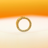 Round Hollow CZ Pave Pendant