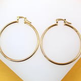 Thin Latch Back Hoop Earrings (K121-122)