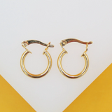 Thin Latch Back Hoop Earrings (K121-122)