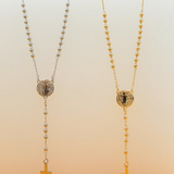 Rhodium Filled Catholic Rosary with Crucifix  (G191A)