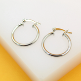Thin Latch Back Hoop Earrings (K121-122)