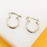 Thin Latch Back Hoop Earrings (K121-122)