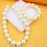 14MM White Pearl Beaded Bracelet