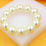 14MM White Pearl Beaded Bracelet