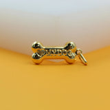 18K Gold Filled Dog Bone Pendant