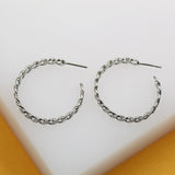 18K Gold Filled Braided Open Hoops (K185)