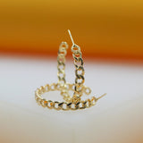 18K Gold Filled Braided Open Hoops (K185)