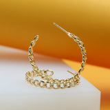 18K Gold Filled Braided Open Hoops (K185)