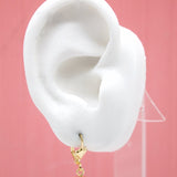 18K Gold Filled Black & White Pearl Stud Earrings (K247)