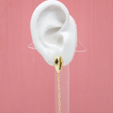 18K Gold Filled Puka Shell Long Dangle Drop Earrings