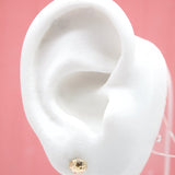 18K Gold Filled Simple Round Studs Circle Stud Earrings (L107)
