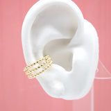 Gold Filled Beaded Ear Cuff and Wrap Earrings (J186)