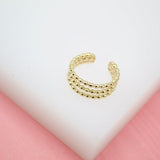 Gold Filled Beaded Ear Cuff and Wrap Earrings (J186)