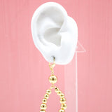 18K Gold Filled Beaded Earrings (K78)