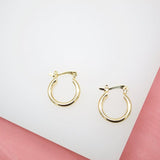 18K Gold Filled Thick Leverback Earrings (L239)