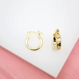 18K Gold Filled Thick Leverback Earrings (L239)