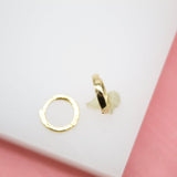 18K Gold Filled 2mm Slim Huggies Earrings (L232-233)