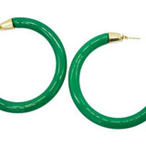5mm Thick Enamel Open Hoop Earrings (XX27-28)