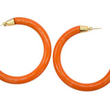 5mm Thick Enamel Open Hoop Earrings (XX27-28)
