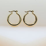 18K Gold Filled Thin to Thick Hoop Earrings (J102)