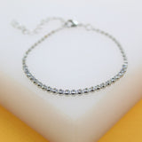 18k Gold Filled Tennis Disc Bracelet (I137A)