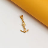 18K Gold Filled Anchor Rope Pendant