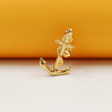 18K Gold Filled Anchor Rope Pendant
