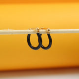 18k Gold Filled Colorful Hoops | Neon Enamel Hoop Earrings (L303)