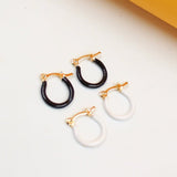 18k Gold Filled Colorful Hoops | Neon Enamel Hoop Earrings (L303)