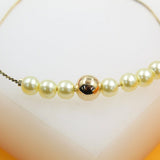 18K Gold Filled Pearl Beaded Bracelet (I93)