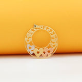 18K Gold Filled Three Tone Heart Pendant Charm