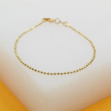 18K Gold Filled 1mm Ball Bracelet (I367)