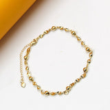 18K Gold Filled Beaded Twisted Chain Bracelet