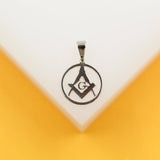 18K Gold Filled G Masonry Pendant (A256)
