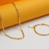 18K Gold Filled 3mm Link Mesh Bracelet (I355A)