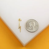 18K Gold Filled Lightning Bolt Pendant Charm