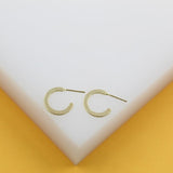 18K Gold Filled Flat Open Hoop Earrings | Gold Filled Flat Hoops (J39)(J40)(J40A)(J44)(J44A)