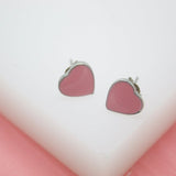 18K Gold Filled Colors Heart Stud Earrings (L44)
