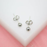 18K Gold Filled Tiny, Small Ball Stud Earrings (L140)(L145)