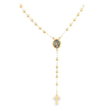 18K Gold Filled Catholic Gold Rosary With Crucifix (G169A) (F103)